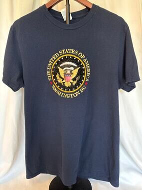 Washington DC Great Seal Embroidered T-Shirt USA Patriotic Americana Large